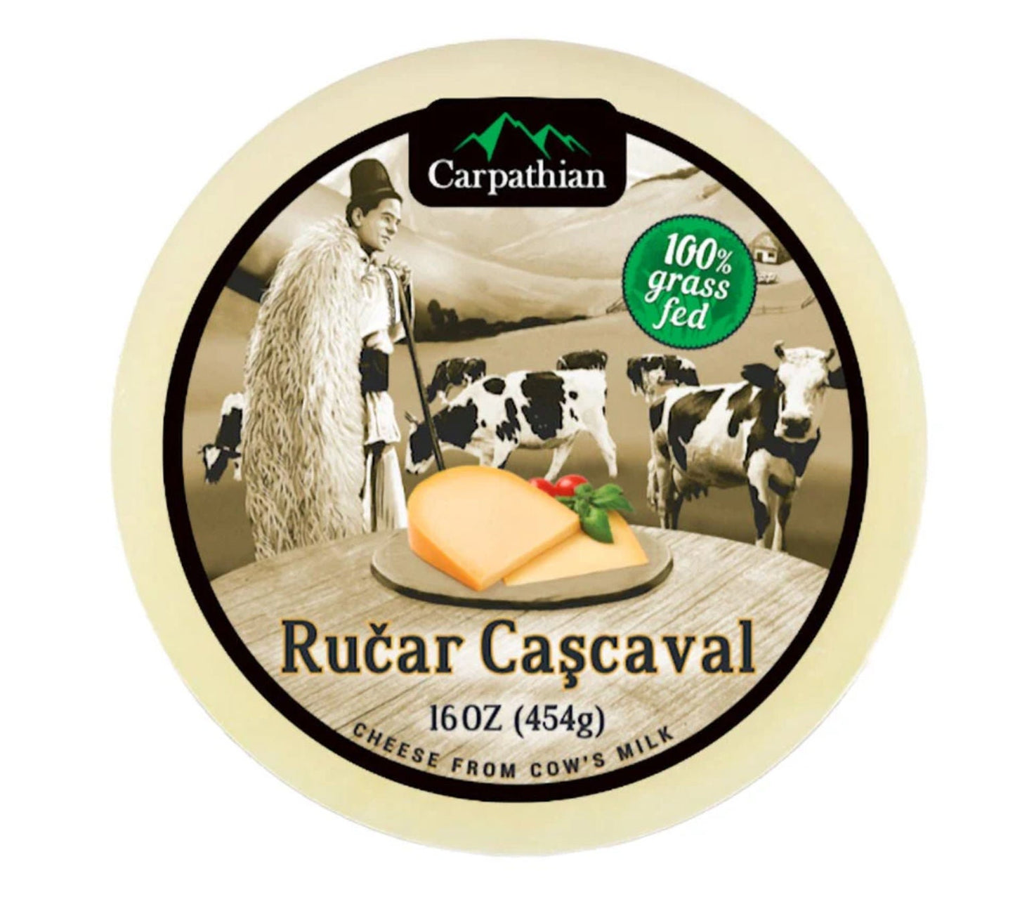 Carpathian Rucar Cascaval Cheese 454 G
